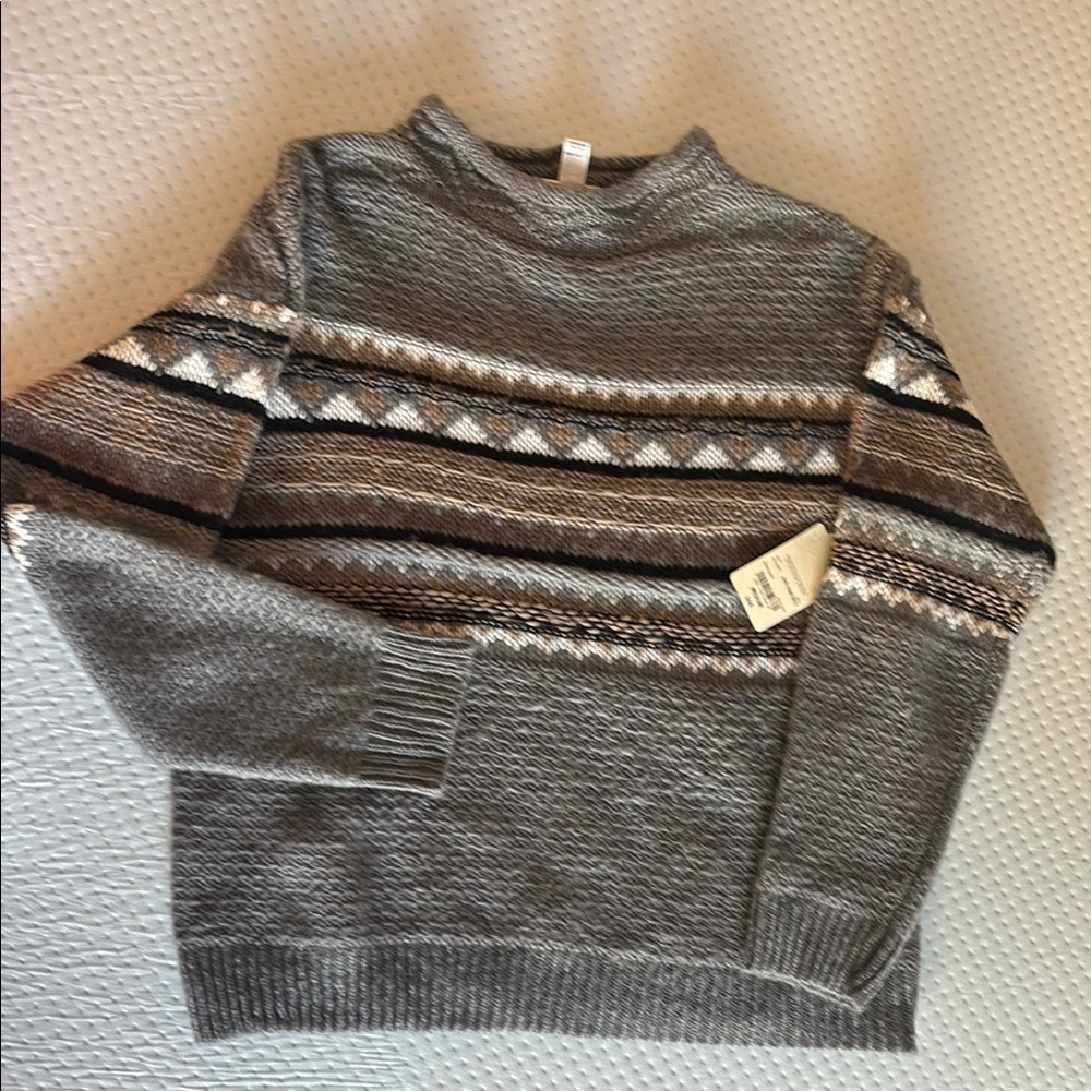 Gray Patterned Sweater
